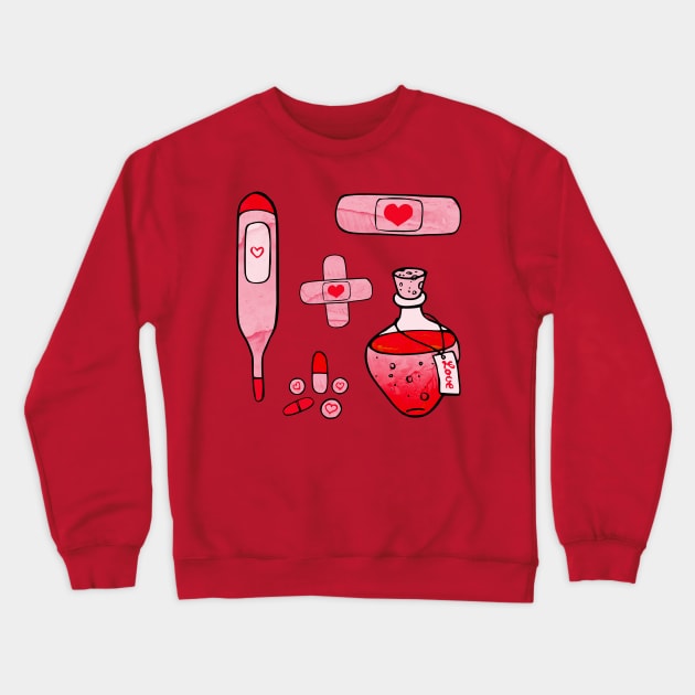 First Aid Kit Red Crewneck Sweatshirt by Olooriel